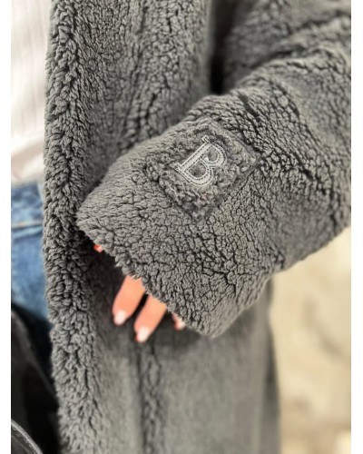 Płaszcz teddy By o la la...! czarny