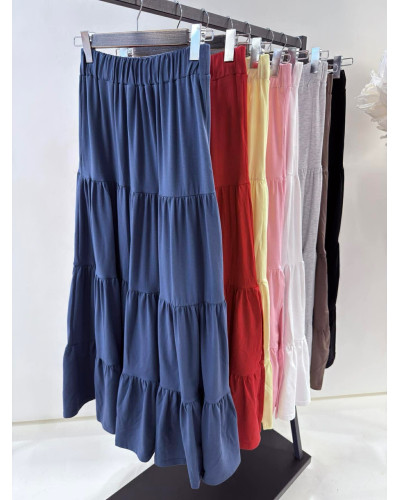 Spódnica maxi z przeszyciami By o la la...! denim