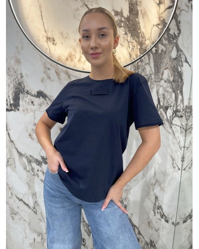 T-shirt z tasiemką By o la la...! granat