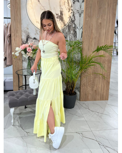 Spódnica maxi z przeszyciami By o la la...! sunshine