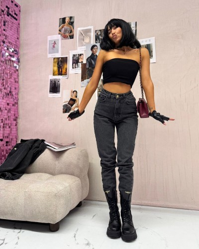 Workery wysokie wiązane La Milla czarne