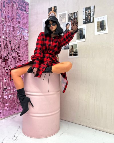 Sukienka koszulowa bliźniak La Milla czerwona