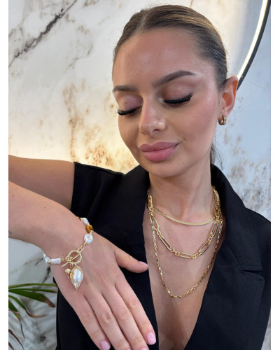 Bransoletka Pearly złota