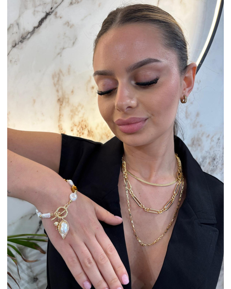 Bransoletka Pearly złota