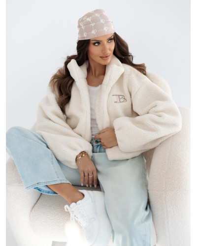 Kurtka teddy By o la la...! śmietankowa