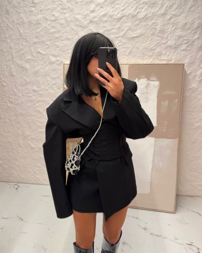 Marynarka z gorsetem La Milla czarna