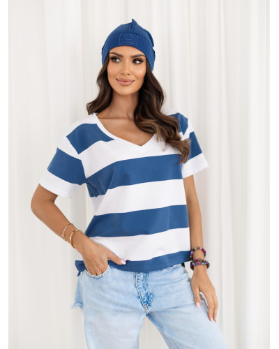 Bluzka w pasy By o la la...! denim