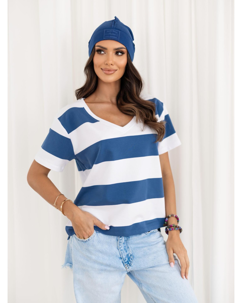 Bluzka w pasy By o la la...! denim