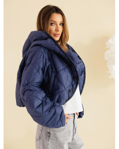 Kurtka pikowana z bufiastym rękawem  By o la la...! denim