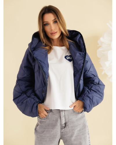 Kurtka pikowana z bufiastym rękawem  By o la la...! denim