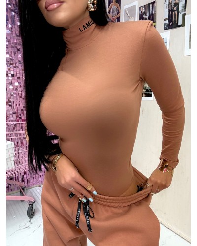 Golf body z logo La Milla camel