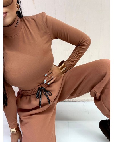 Golf body z logo La Milla camel