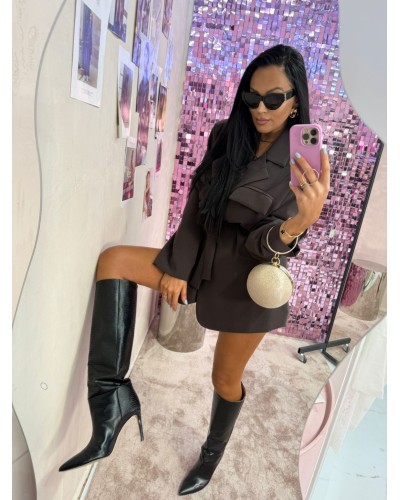 Trencz materiałowy La Milla czekoladowy