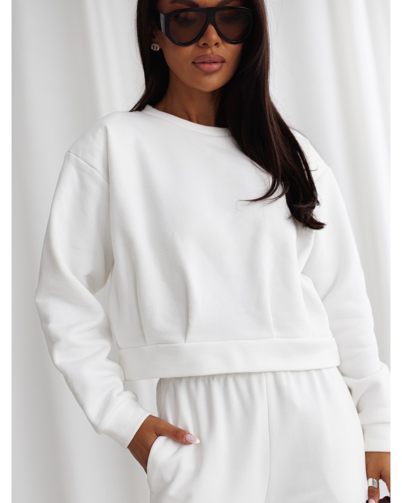 Bluza z zakładkami By o la la...! śmietankowa Bluza z zakładkami By o la la...! śmietankowa