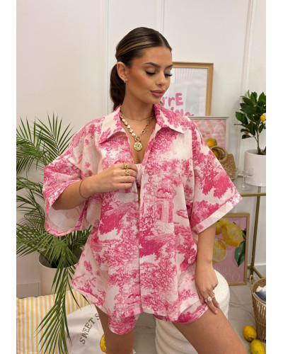 Komplet a'la Dior z kimono La Milla różowy