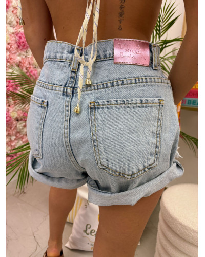 Szorty z dziurami La Milla jasny jeans