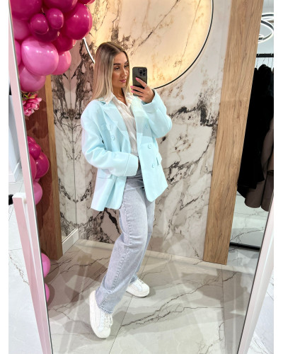 Marynarka dresowa dwurzędowa By o la la...! blue mint