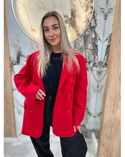 Marynarka dresowa dwurzędowa By o la la...! red kiss