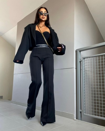 Spodnie z gumką La Milla czarne