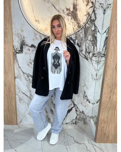 Marynarka dresowa dwurzędowa By o la la...! czarna