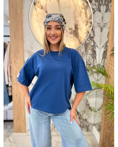 T-shirt z naszywką By o la la...! denim