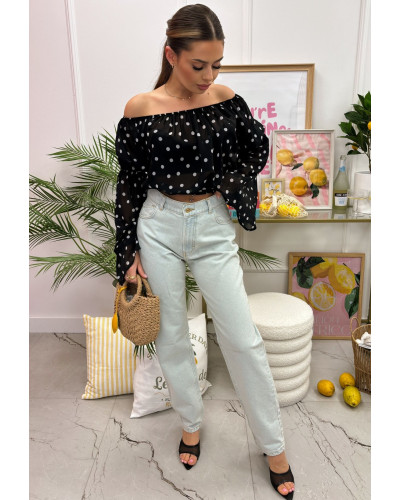 Spodnie jeansowe mom fit La Milla jasny jeans