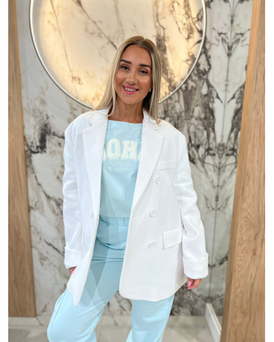 Marynarka dresowa dwurzędowa By o la la...! biała