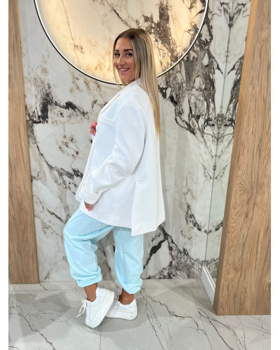 Marynarka dresowa dwurzędowa By o la la...! biała