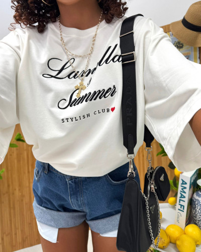 T-shirt La Milla Summer biały
