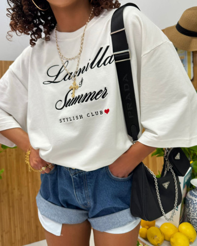 T-shirt La Milla Summer biały