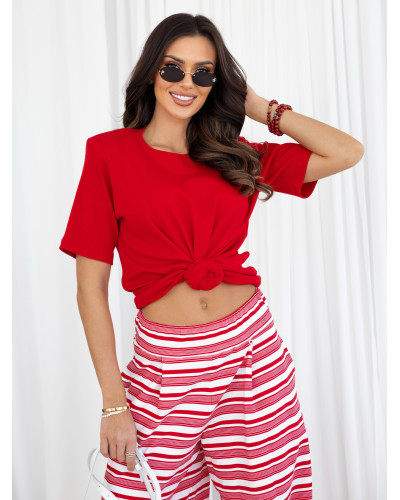 Spodnie w paski Marine By o la la...! red kiss
