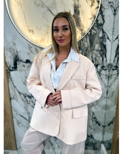 Marynarka dresowa dwurzędowa By o la la...! nude