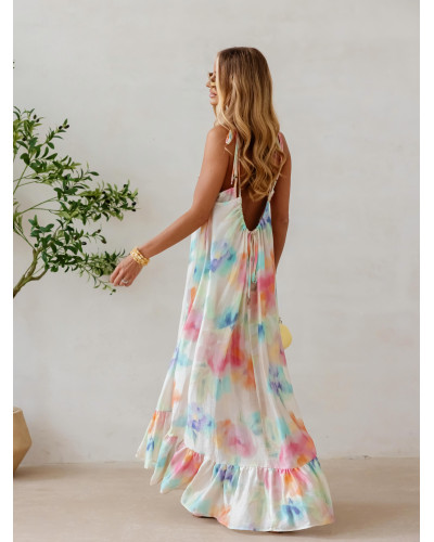 Sukienka maxi Flora By o la la...! multicolor
