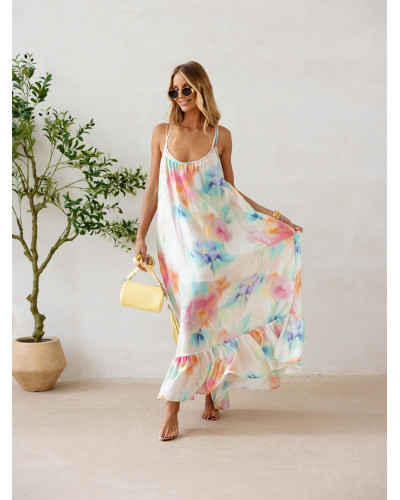 Sukienka maxi Flora By o la la...! multicolor