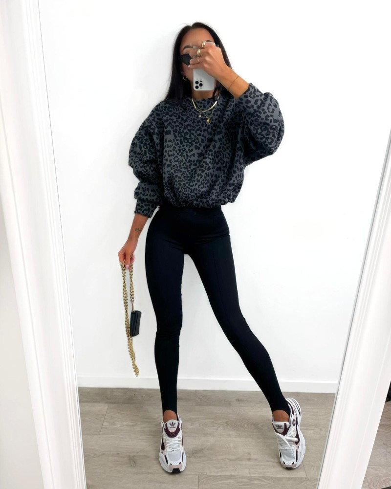 Legginsy zapiętki z przeszyciami La Milla czarne Legginsy zapiętki z przeszyciami La Milla czarne