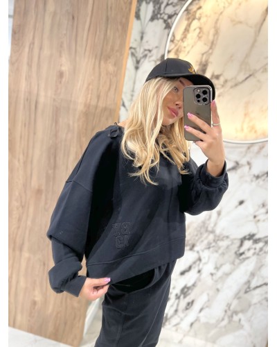 Bluza z haftem By o la la...! czarna