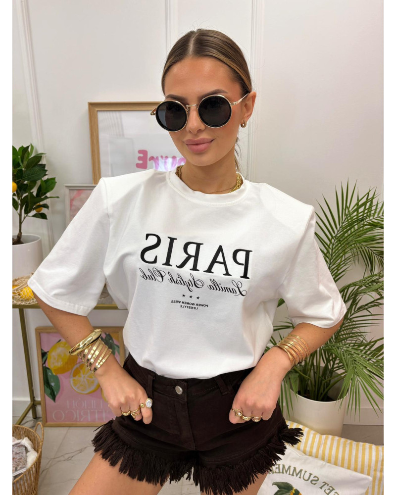 T-shirt La Milla Paris Stylish Club biały