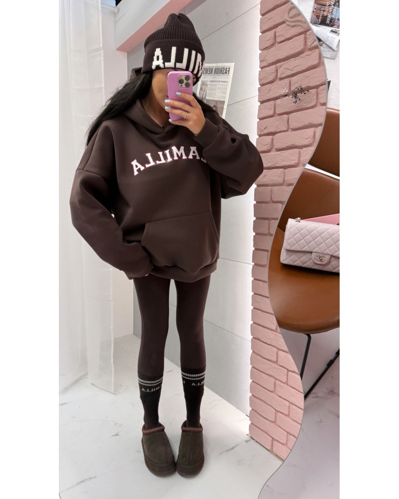 Legginsy prążkowane La Milla czekoladowe Legginsy prążkowane La Milla czekoladowe
