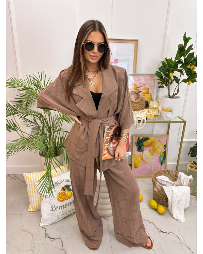 Komplet z kimono La Milla czekoladowy