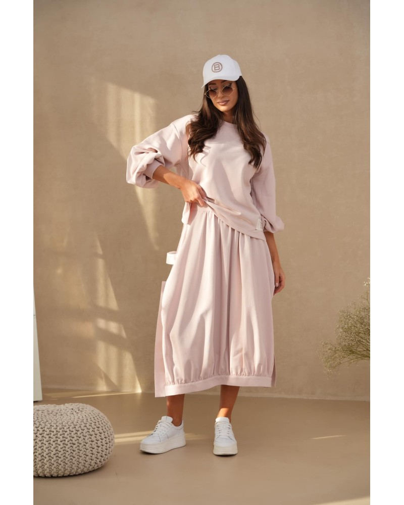 Bluza gazeta By o la la...! pudrowy róż